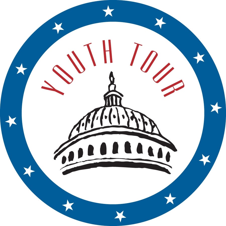 Circle with US capitol building and Youth Tour 