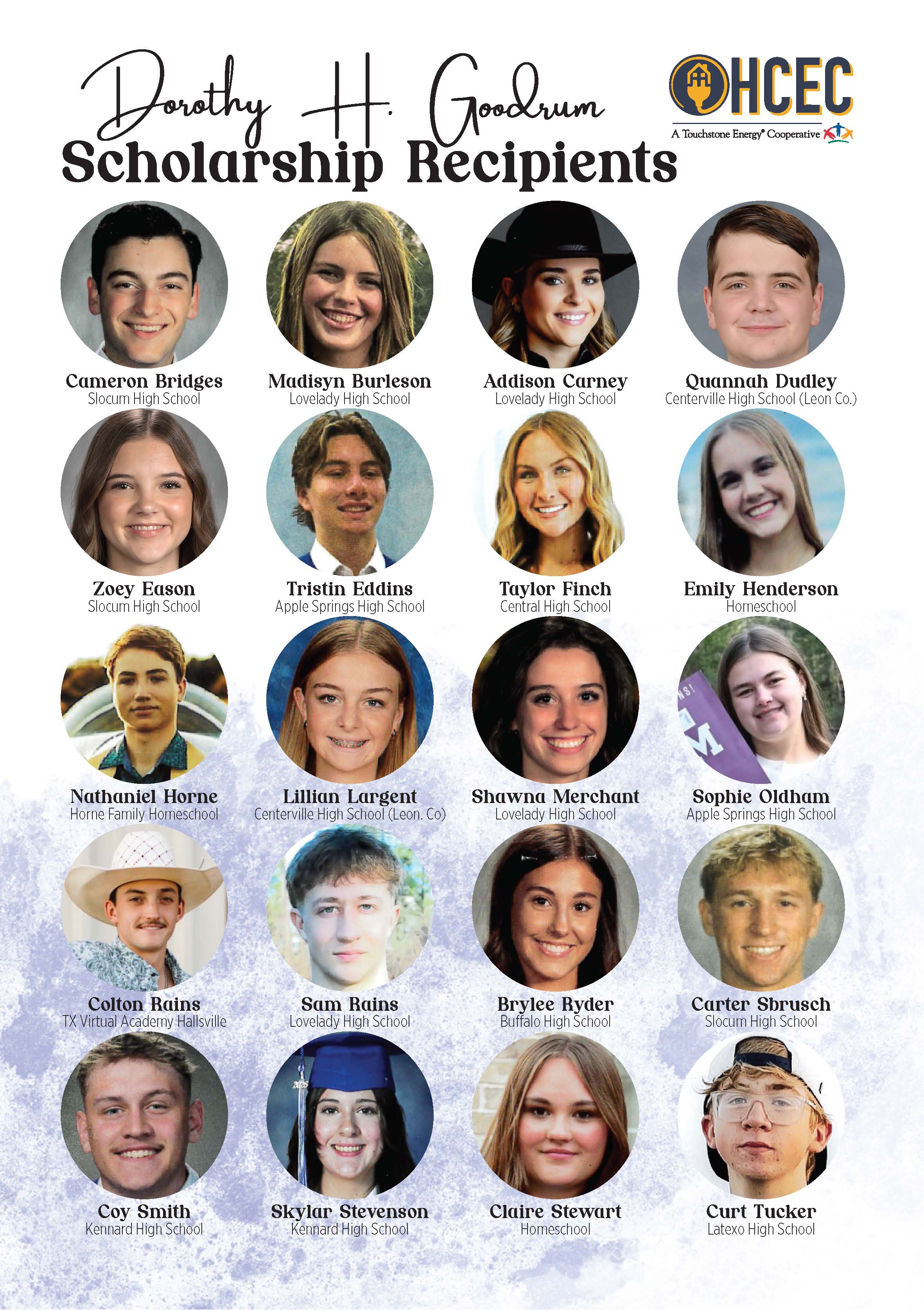 2026 Scholarship Winners with pictures 